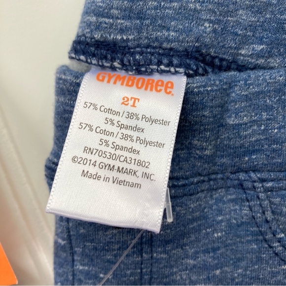 NWT Gymboree fleece pants girls 2T heather blue Mod about Orange soft lining NEW - Picture 3 of 5